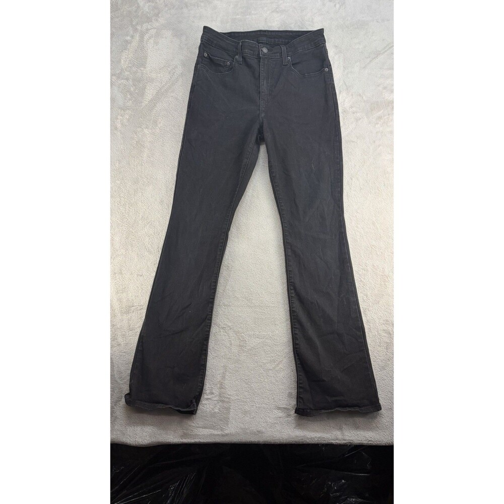 Levi Straight Leg Jeans Women's Sz 3W L 32 Black Denim Pants Casual